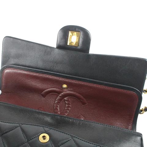 Vintage Classic Double Flap Medium Lambskin Black GHW