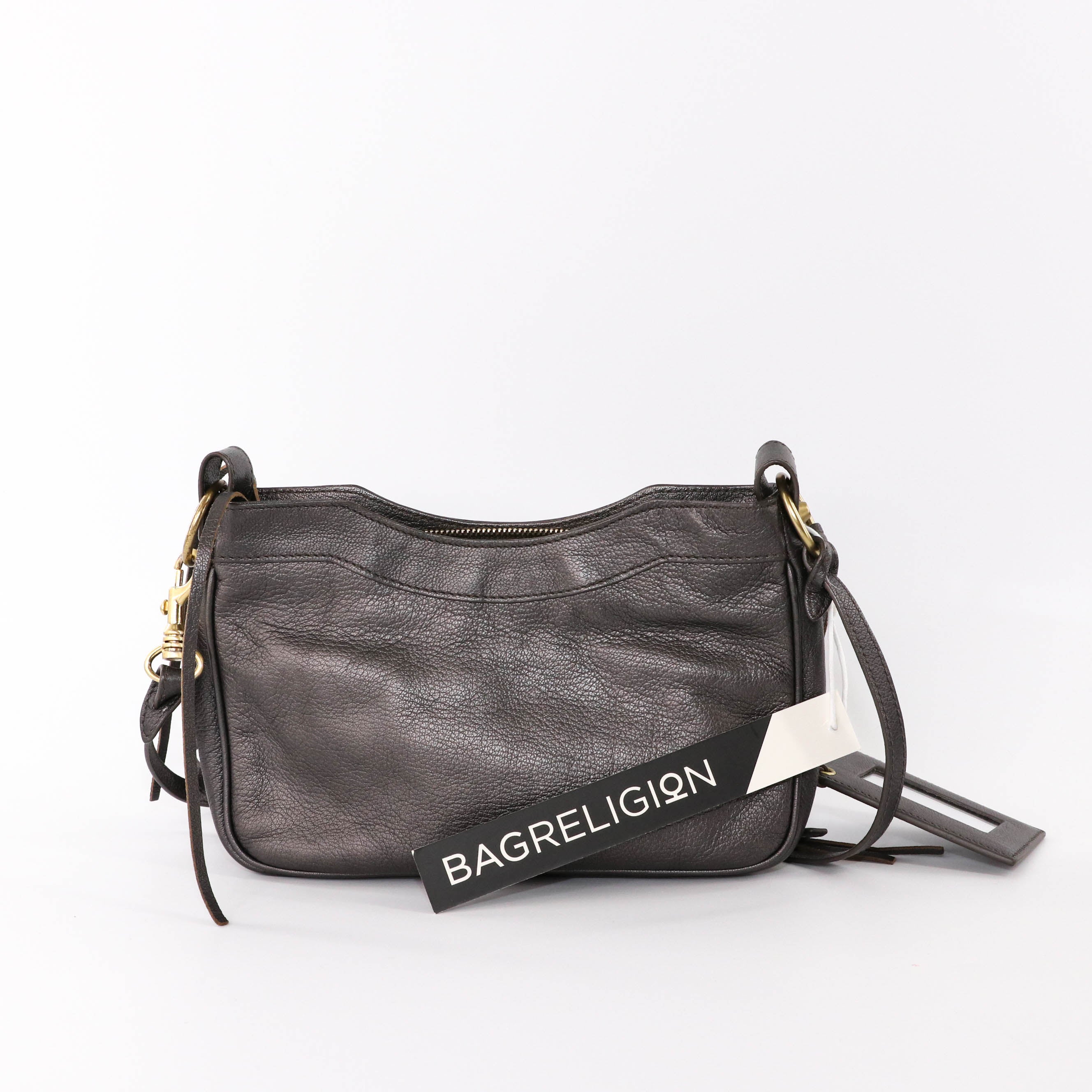 Mini Hip City Crossbody bag in Metallic Grey Bag Religion