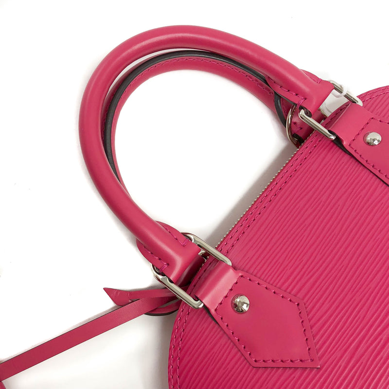 Alma bb leather handbag Louis Vuitton Pink in Leather - 31132329