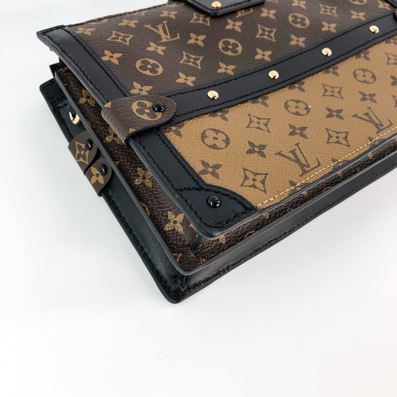 Louis Vuitton Trunk Clutch of Reverse Monogram Canvas with Polished Brass  Hardware - VIP LUXURY