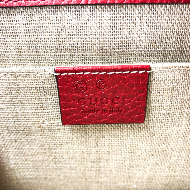 Interlocking leather handbag Gucci Grey in Leather - 19623257