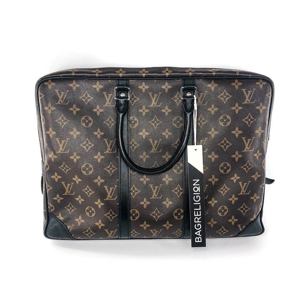 Porte-Documents Voyage Monogram Leather Laptop bag