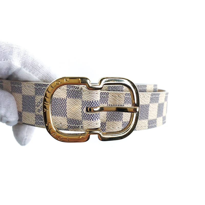 Louis Vuitton Mini 25mm Damier Azur Belt