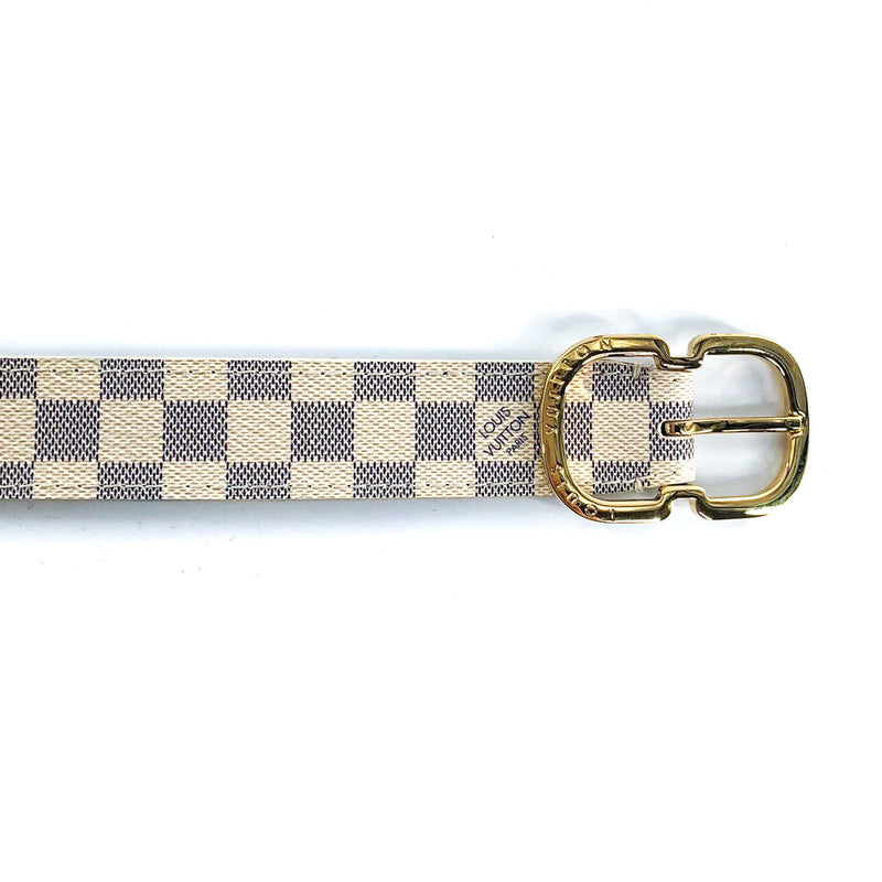 Mini 25mm Belt in Damier Azur GHW