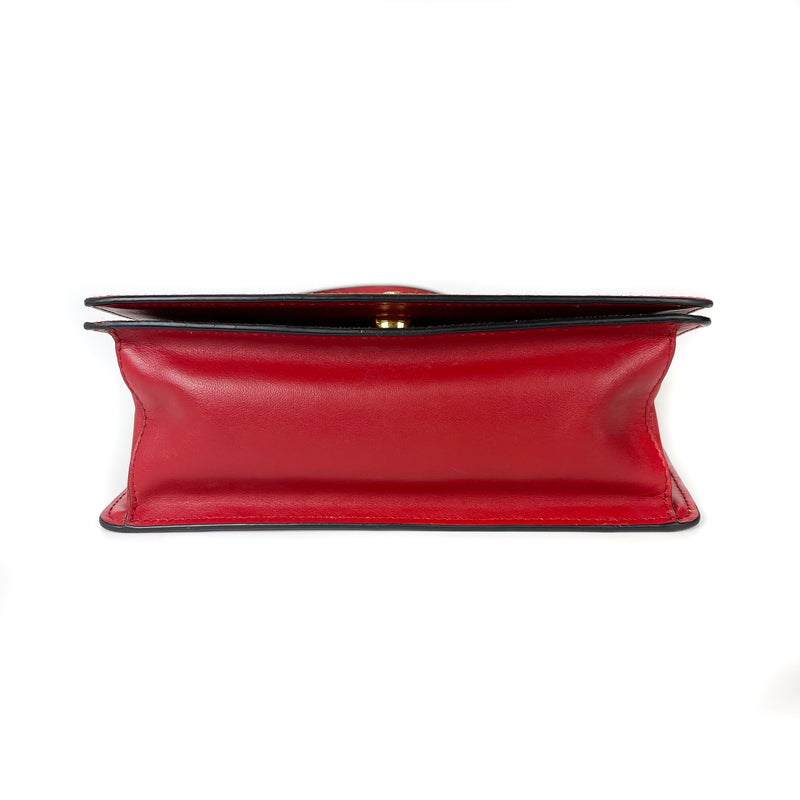 Saffiano Lux Crossbody Bag Red