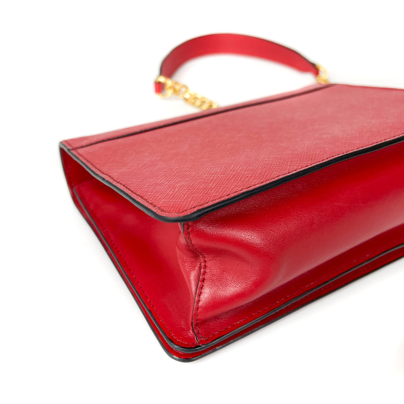 Saffiano Lux Crossbody Bag Red