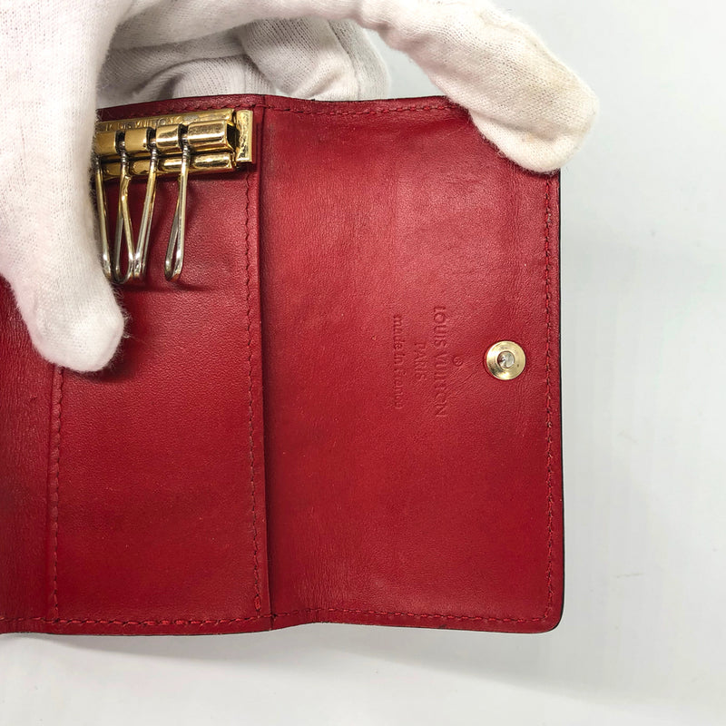 Louis Vuitton, Bags, Authentic Louis Vuitton Red Vernis Key Case Wallet