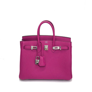 Birkin 25 in Rouge Pourpre Togo Leather with Palladium Hardware