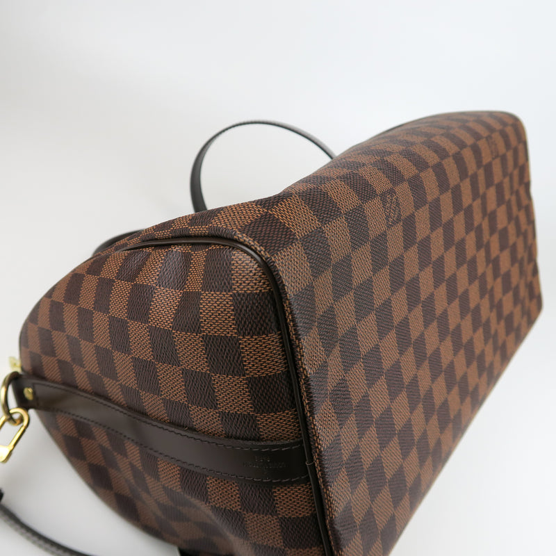 Speedy 35 Bandouliere Damier Ebene Leather