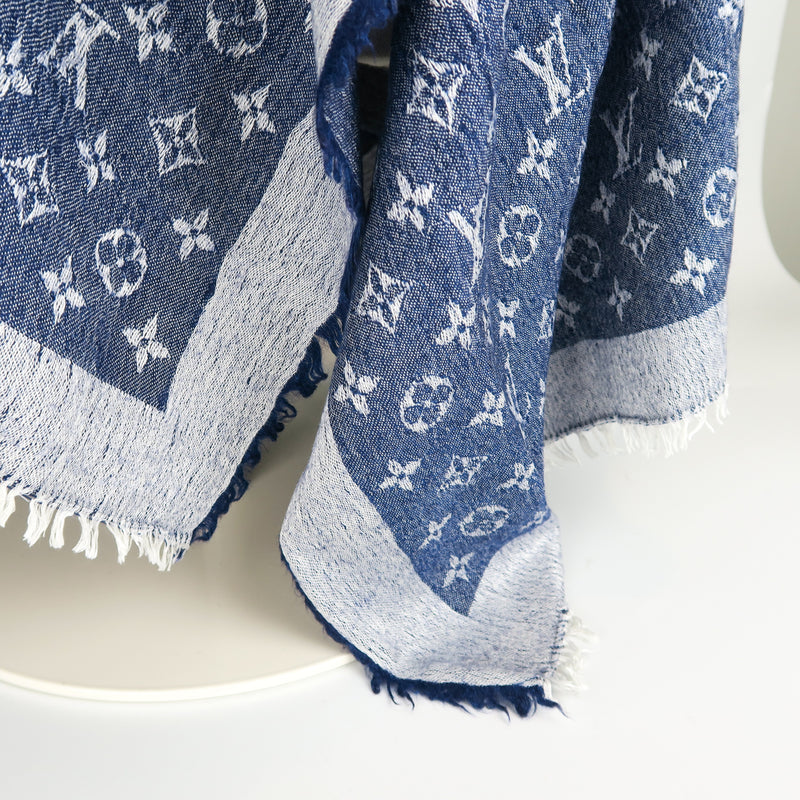 Louis Vuitton Denim Gradient Shawl Wool Shawl w/ Tags - Blue Scarves and  Shawls, Accessories - LOU665096