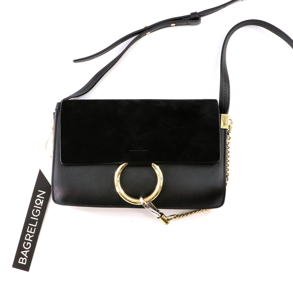 Small Faye Satchel in Black