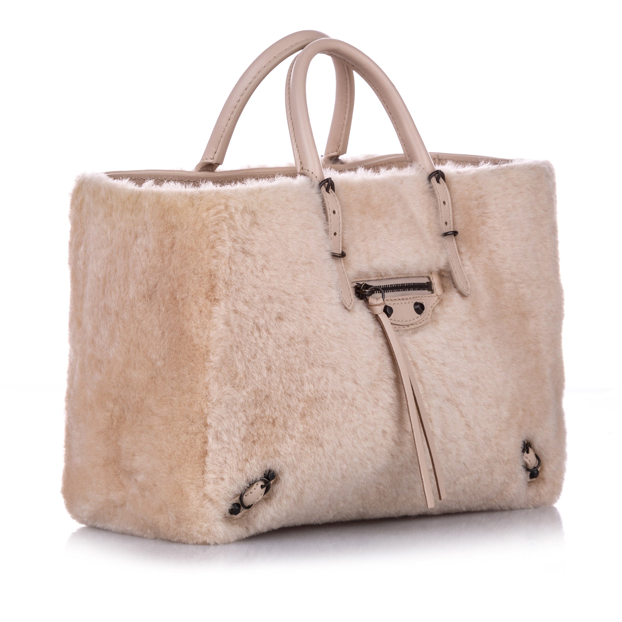 Balenciaga fur bag online