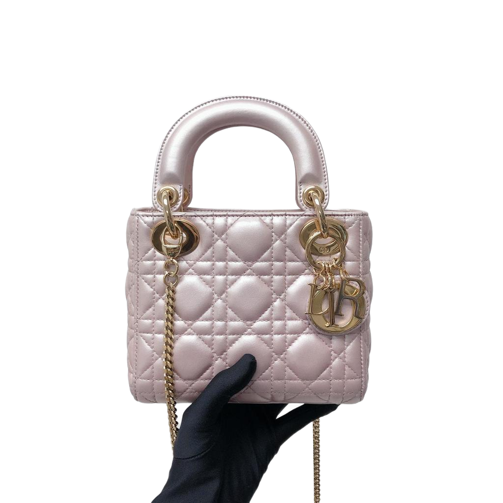 Mini Lady Dior Bag Pearl Pink