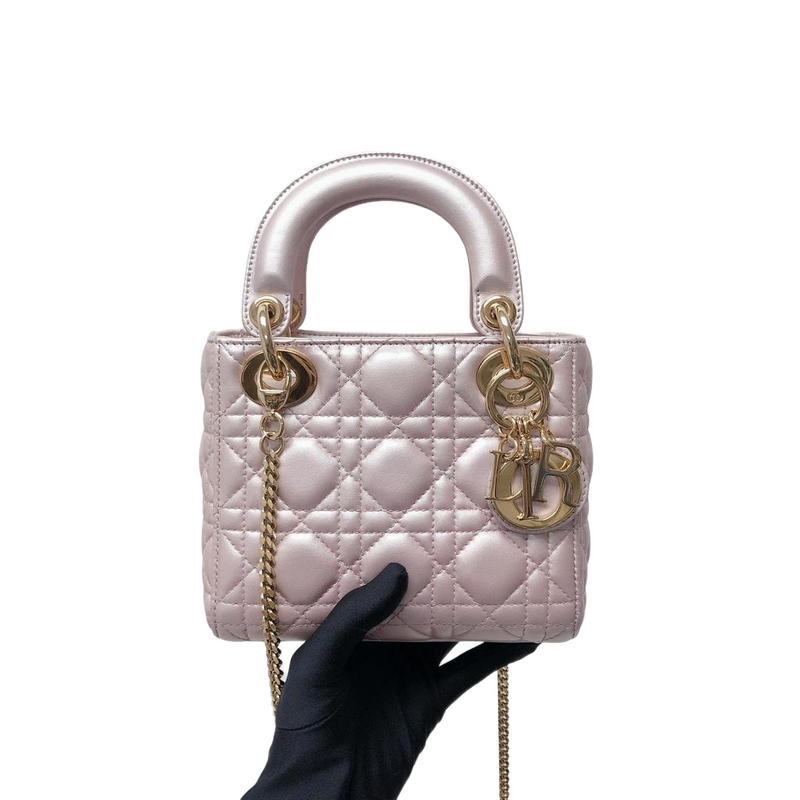 Dior - Mini Lady Dior Bag Lotus Pearlescent Cannage Lambskin - Women