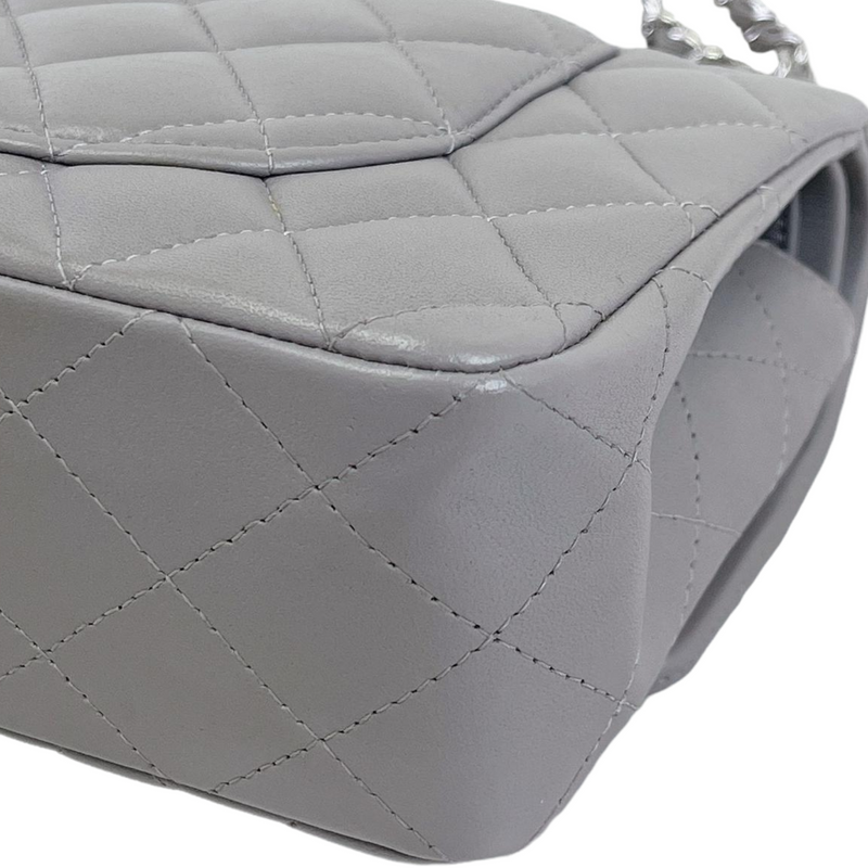 30% Deposit for - Small Classic Double Flap Lambskin Grey SHW