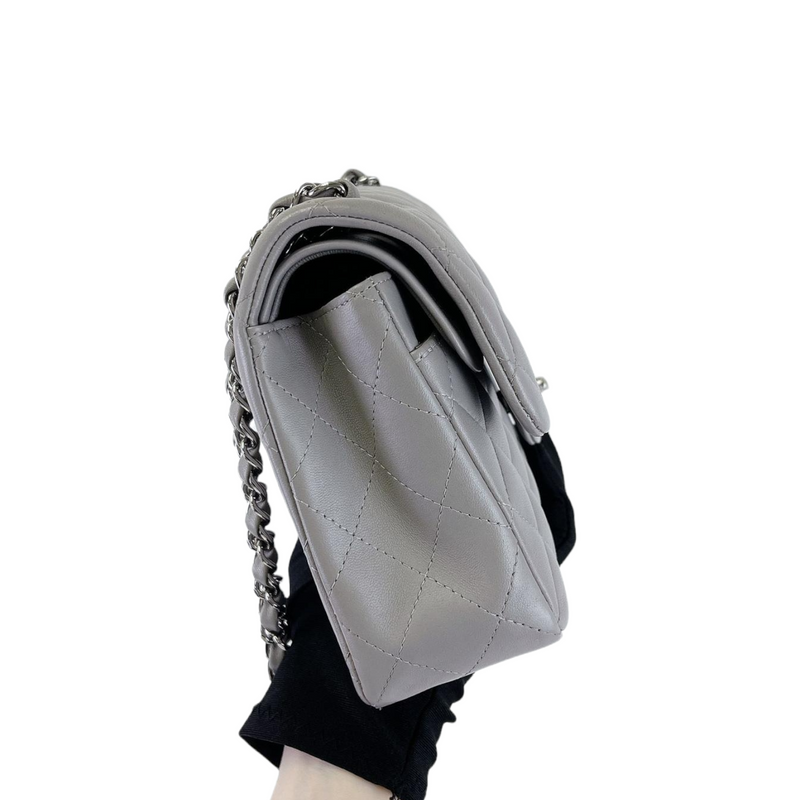 30% Deposit for - Small Classic Double Flap Lambskin Grey SHW