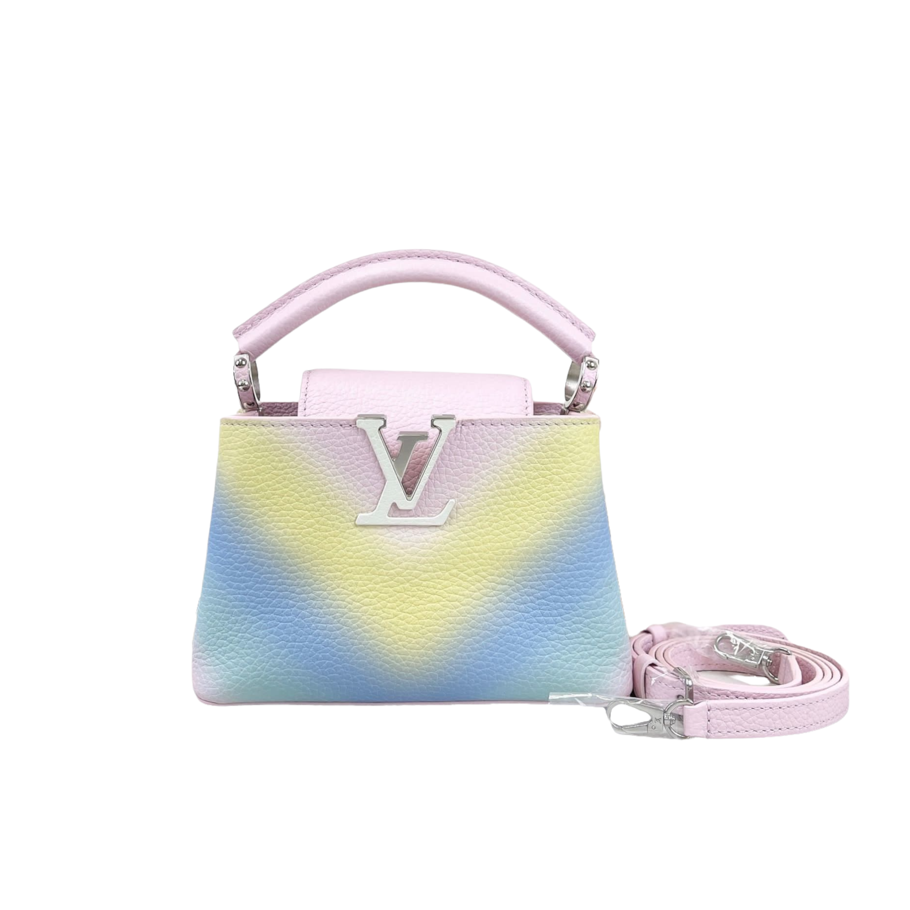 Bag Religion on X: A pastel daydream 🌈 Shop the Louis Vuitton Capucines Mini  Rainbow before this rare piece gets snatched up!    / X