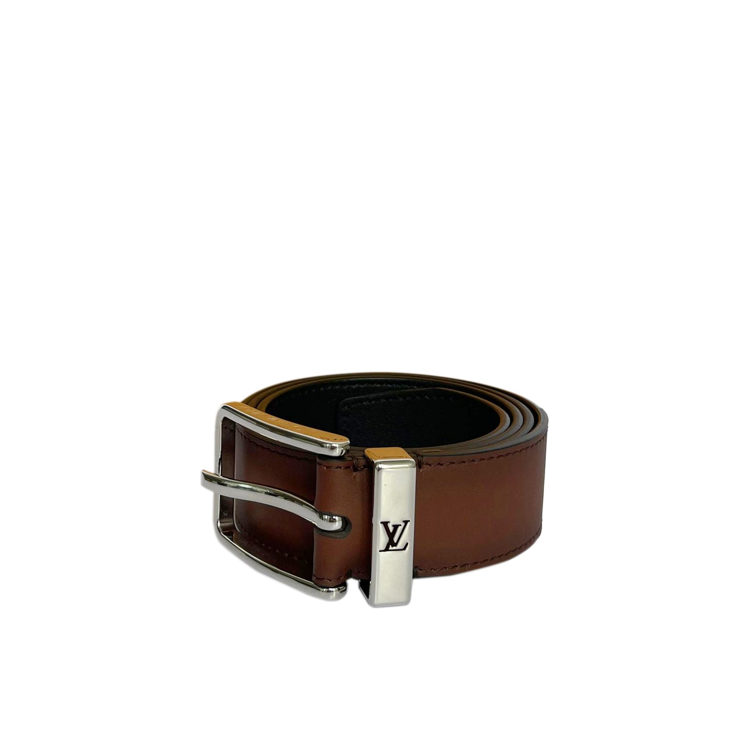 Louis Vuitton - Pont NEUF 35mm Belt - Leather - Black - Size: 90 cm - Luxury