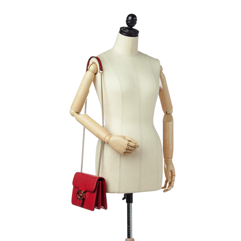 Gucci Interlocking G Wallet on Chain - Red Crossbody Bags, Handbags -  GUC1256179