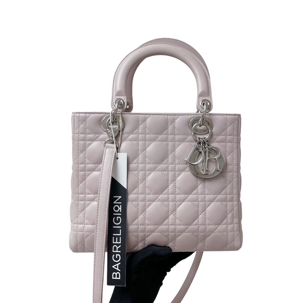 Lady Dior Medium Lambskin Pink SHW