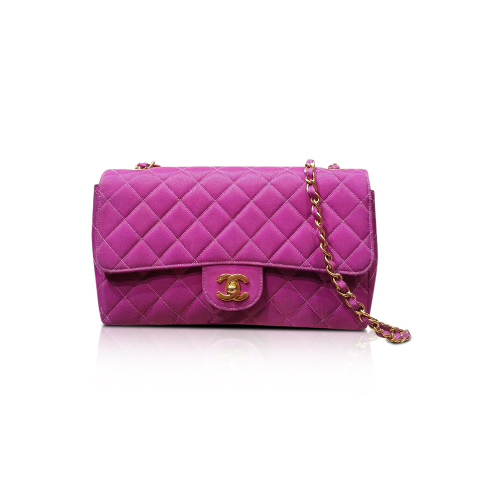 Vintage Canvas Classic Flap Magenta