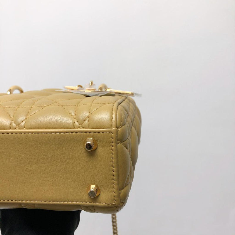 Mini Lady Dior Bag Camel GHW