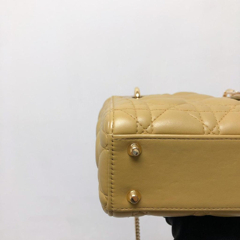 Mini Lady Dior Bag Camel GHW