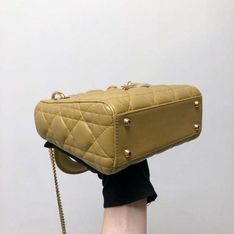 Mini Lady Dior Bag Camel GHW