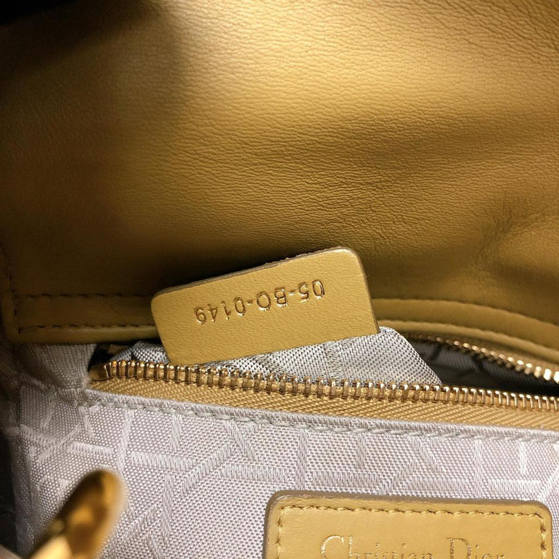 Mini Lady Dior Bag Camel GHW