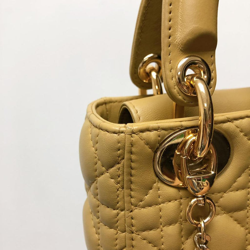 Mini Lady Dior Bag Camel GHW