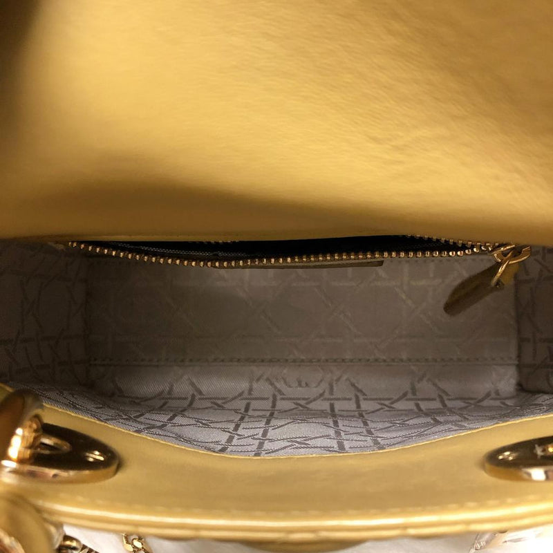 Mini Lady Dior Bag Camel GHW