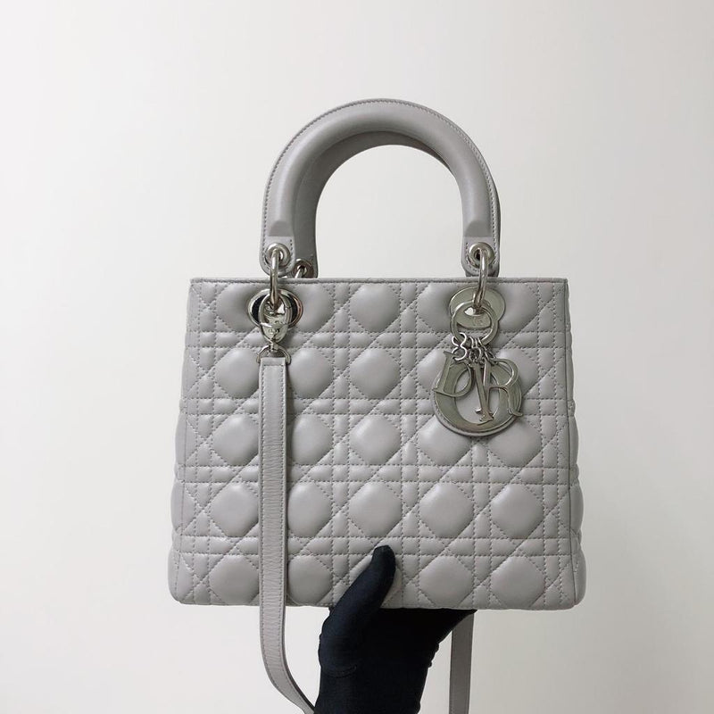 Lady Dior Medium in Grey with SHW | Bag Religion