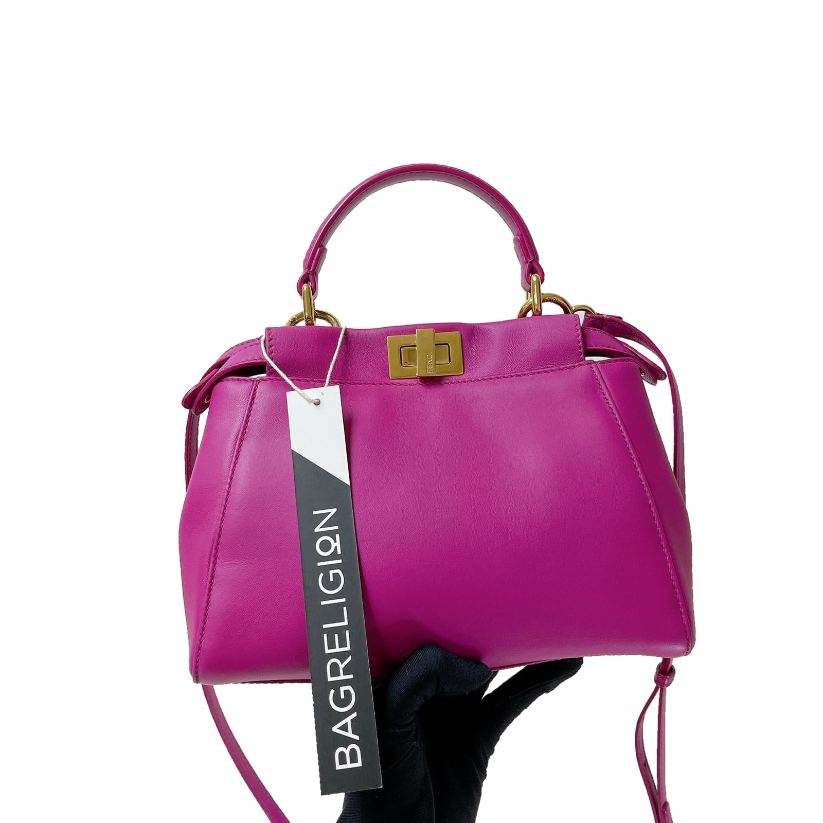 Pink Fendi Mini Peekaboo Satchel – Designer Revival