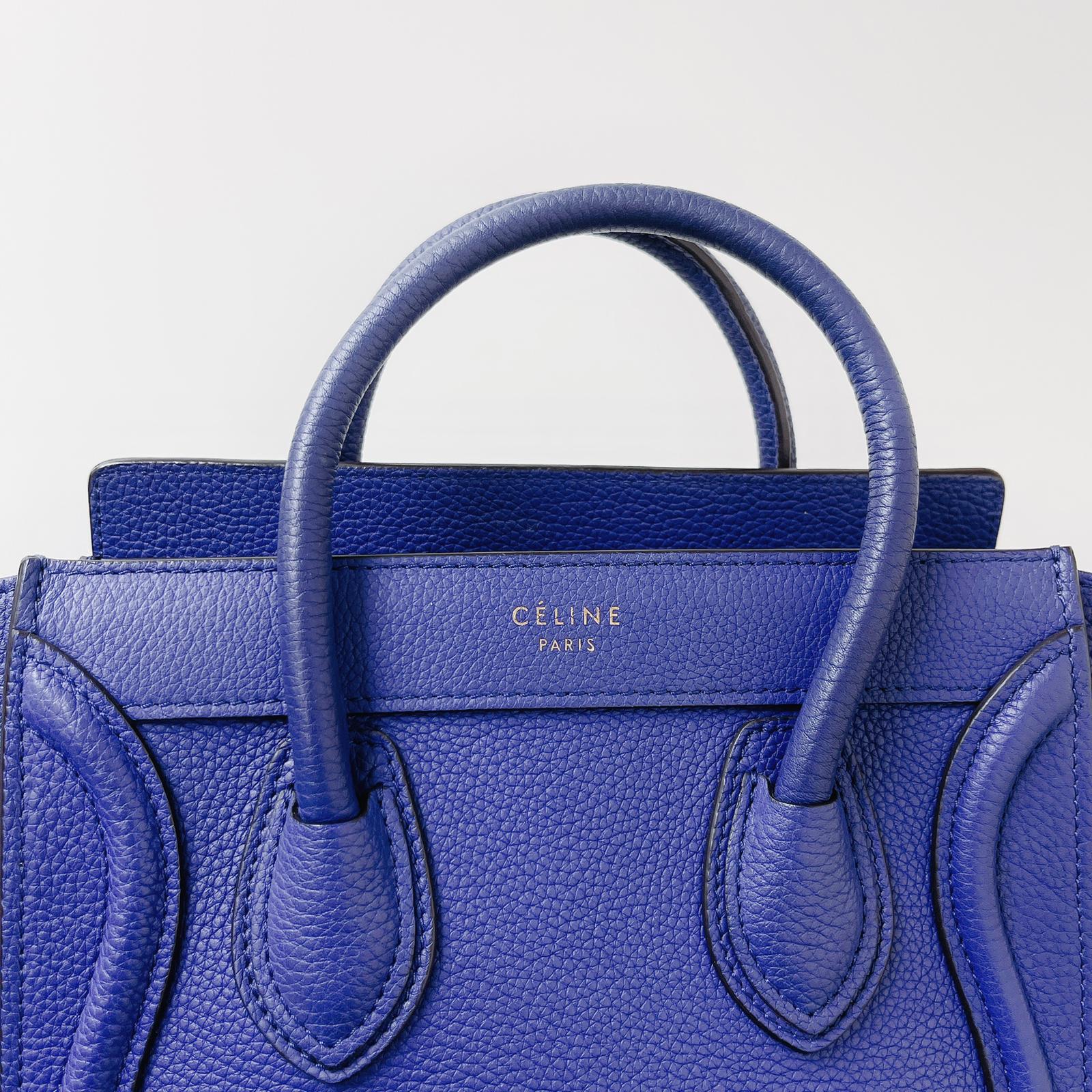 Celine Nano Luggage Tote Blue with GHW Bag Religion