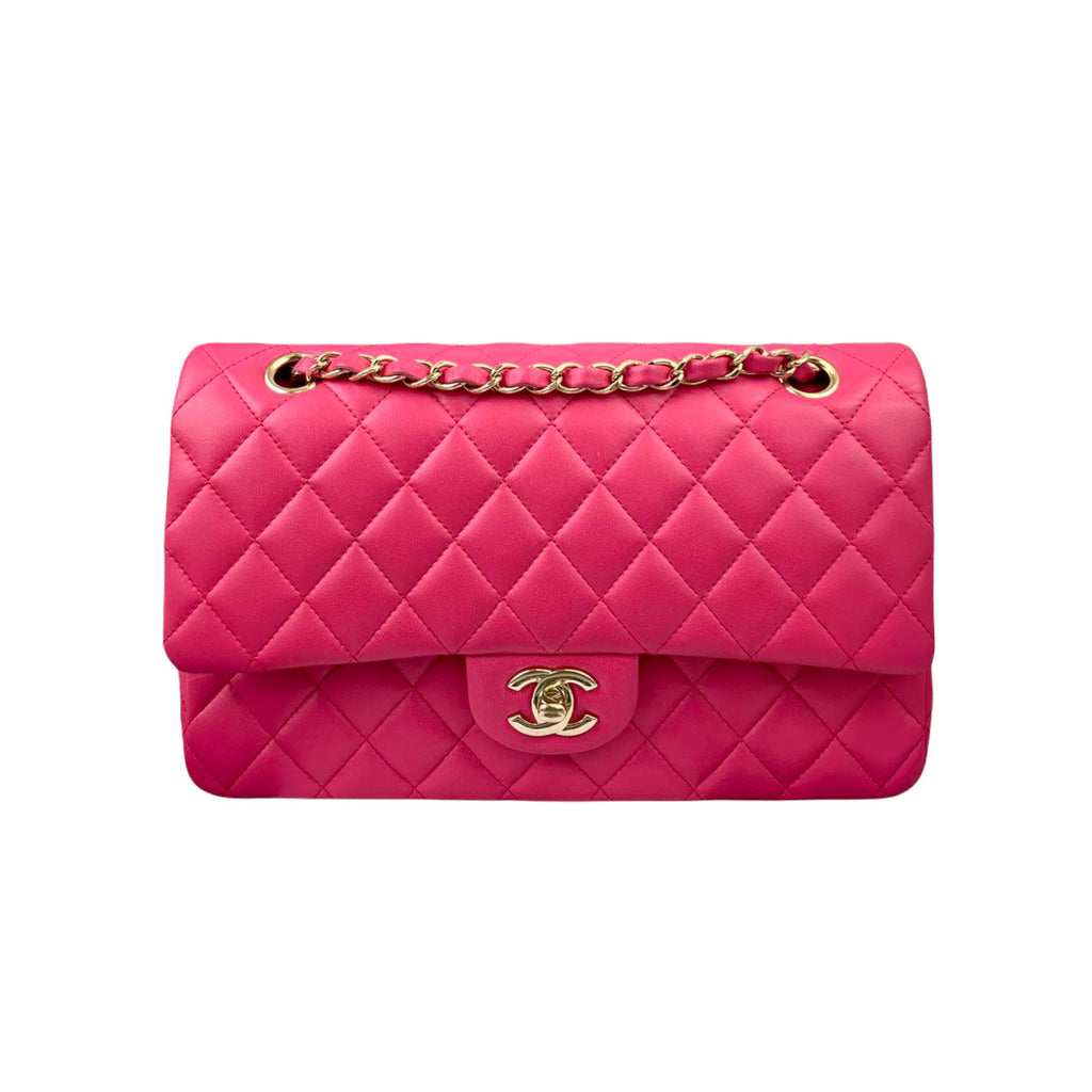 Classic Flap Medium Lambskin Pink GHW