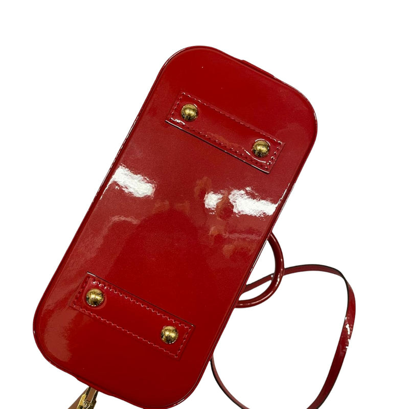 Louis Vuitton Alma BB Red Monogram Vernis Leather – Coco Approved Studio