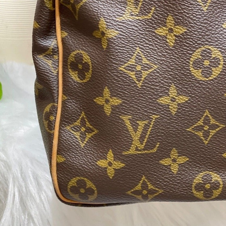 Louis Vuitton contrast monogram velvet new FR40 Brown Yellow Wool