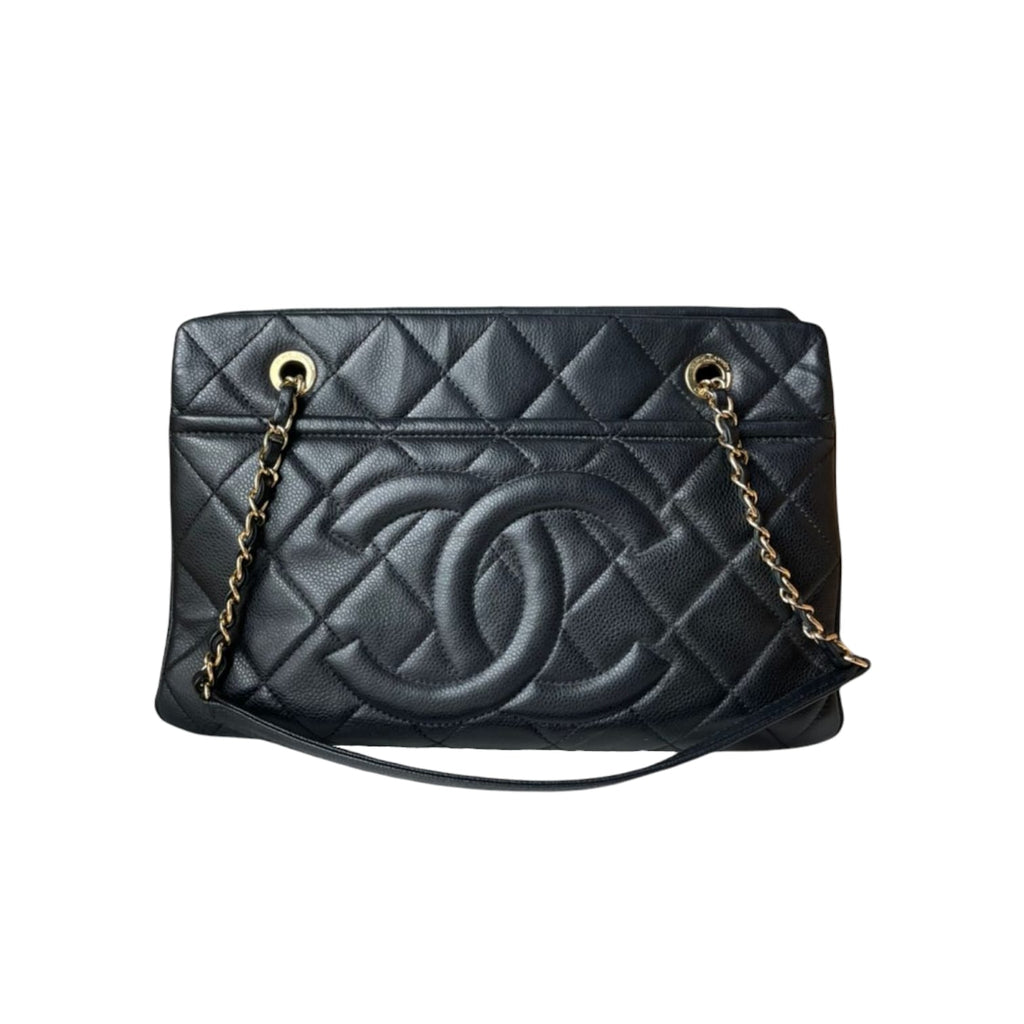 CC Timeless Quilted Caviar Shopping Black GHW