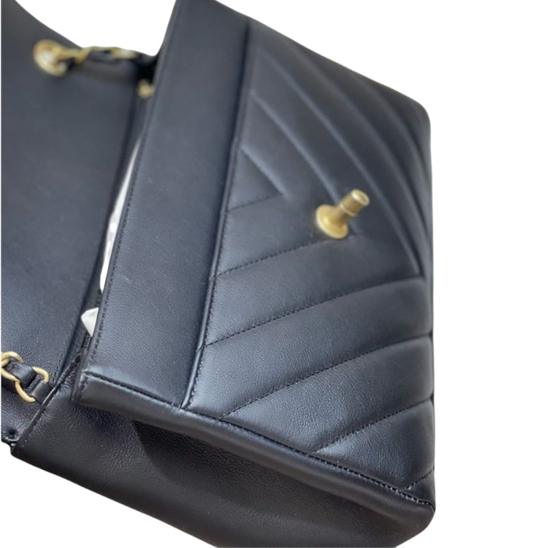 Gold Class CC Top Handle Quilted Calfskin Black GHW