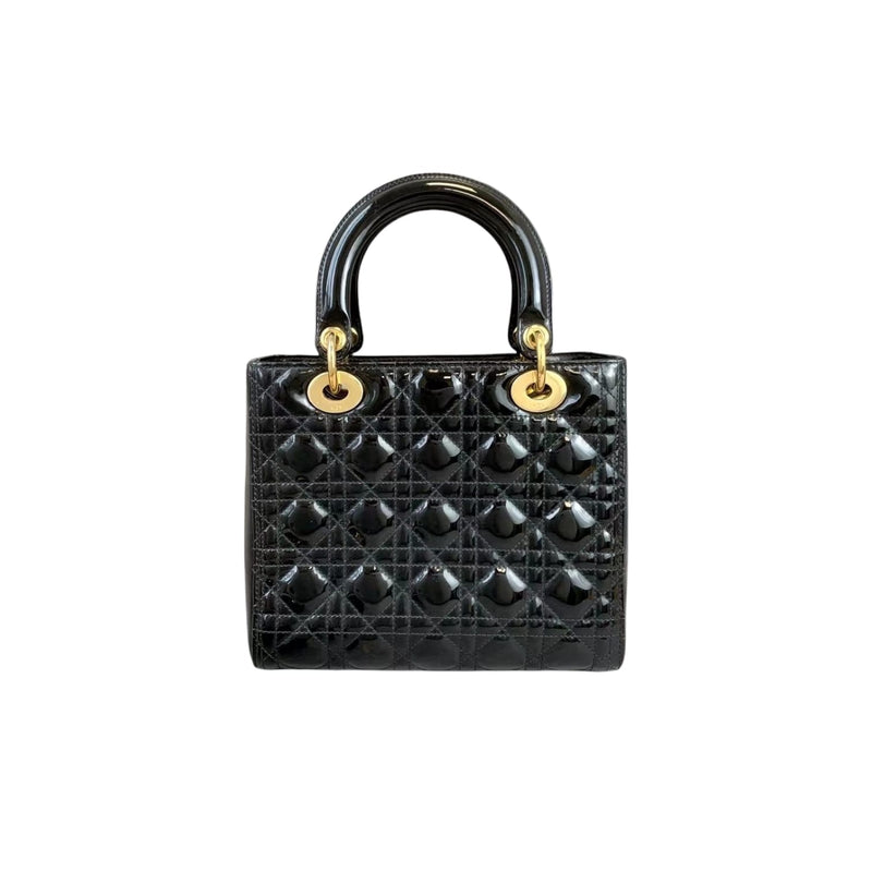 Medium Lady Dior Patent Black GHW