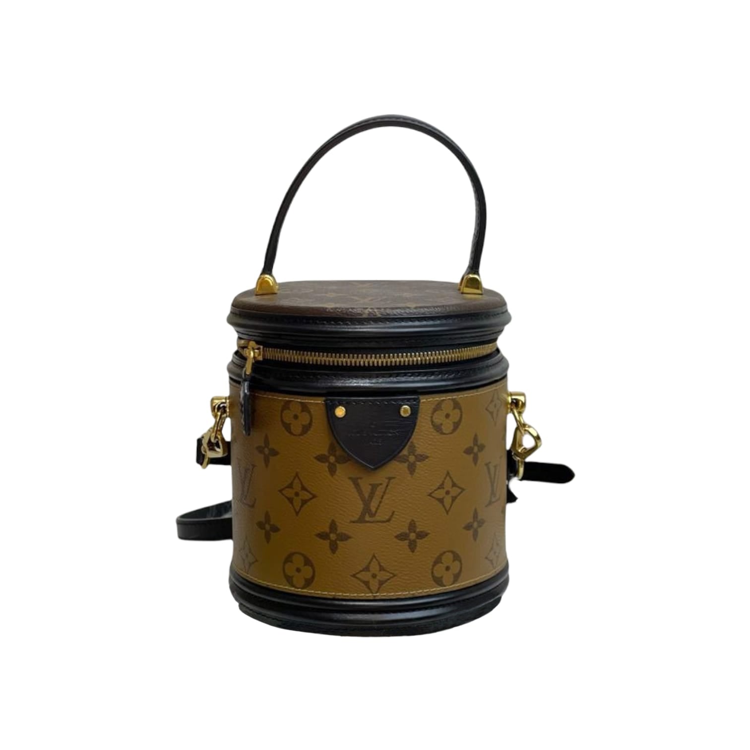Cannes Monogram LV Logo Brown Hat Box Handle Vanity Bucket Bag – THE-ECHELON
