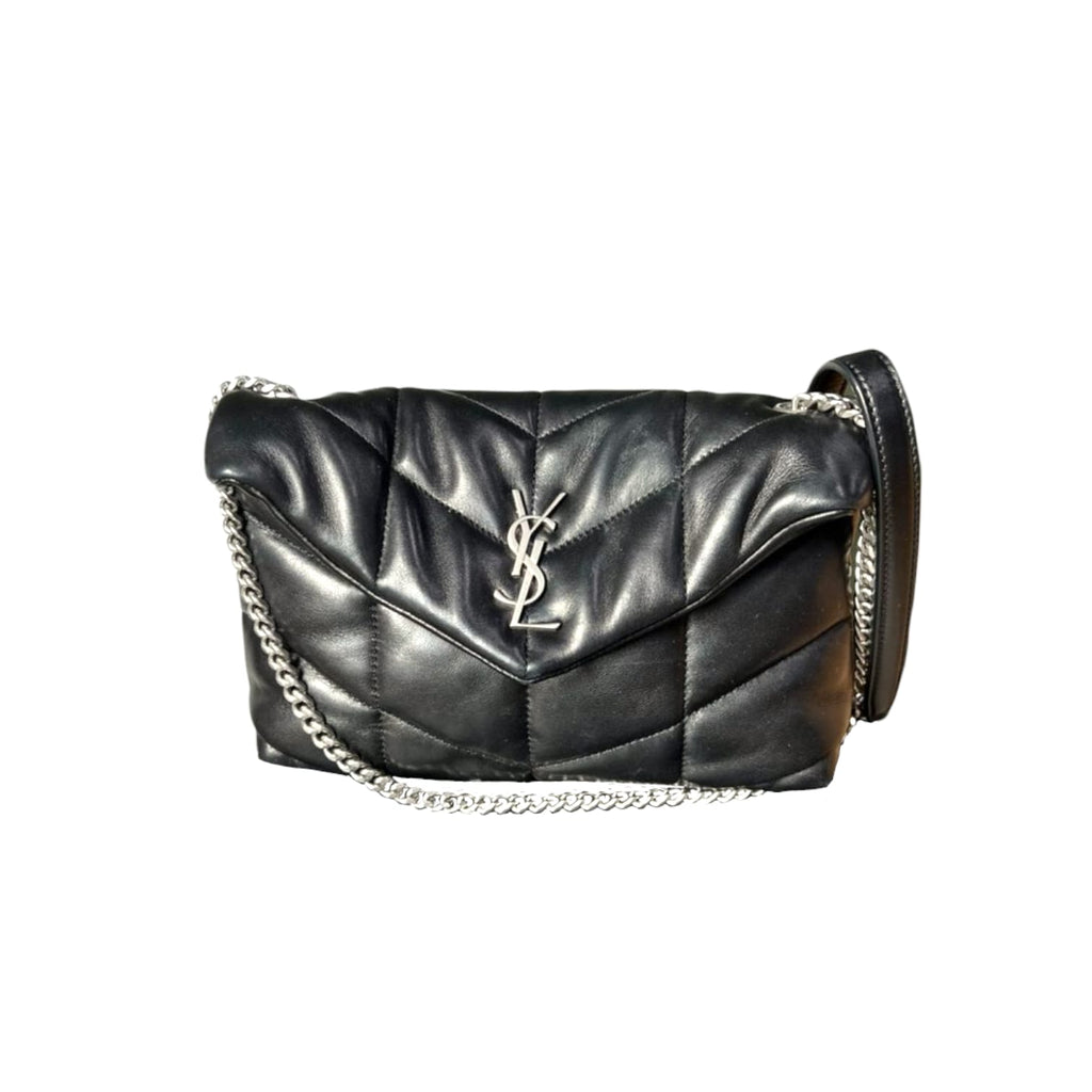 Mini Puffer Bag in Quilted Lambskin Noir SHW