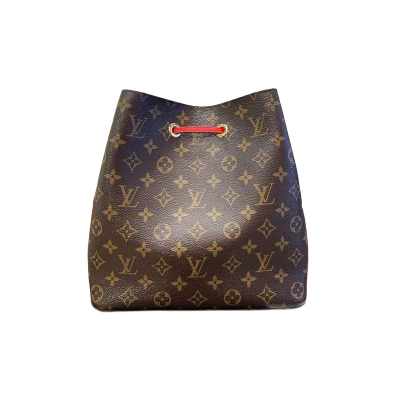 Louis Vuitton NeoNoe Handbag Monogram Canvas with Shearling BB Brown