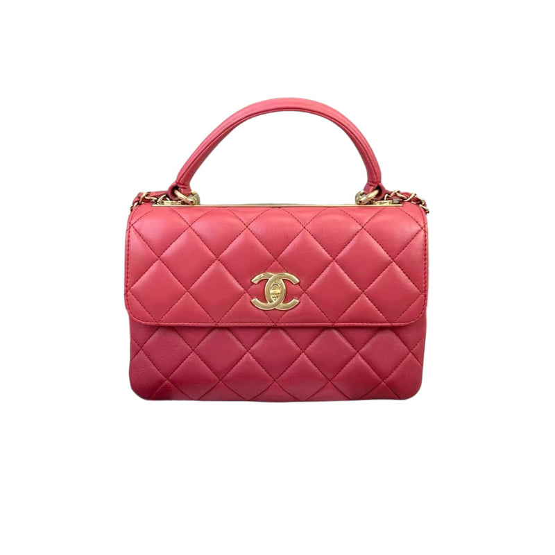 Small Trendy CC Flap Lambskin Pink GHW