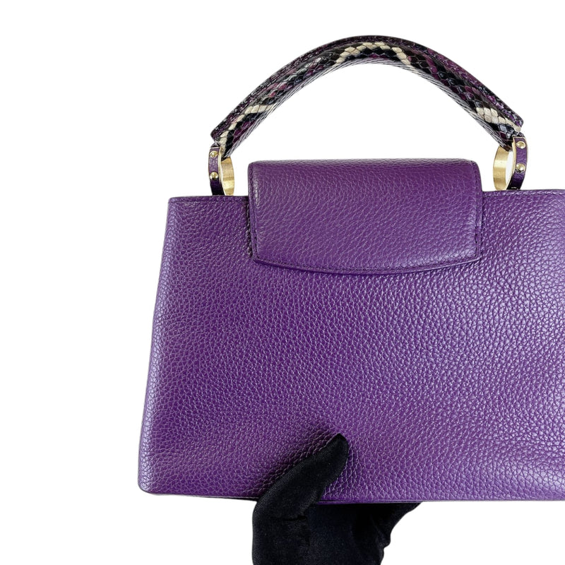 Louis Vuitton - Capucines Python Leather Mini Bag – Purple/Metallic – Shop  It