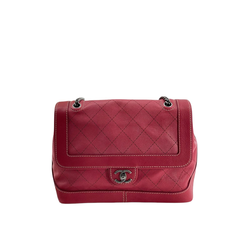 CC Flap Diamond Caviar Red RHW