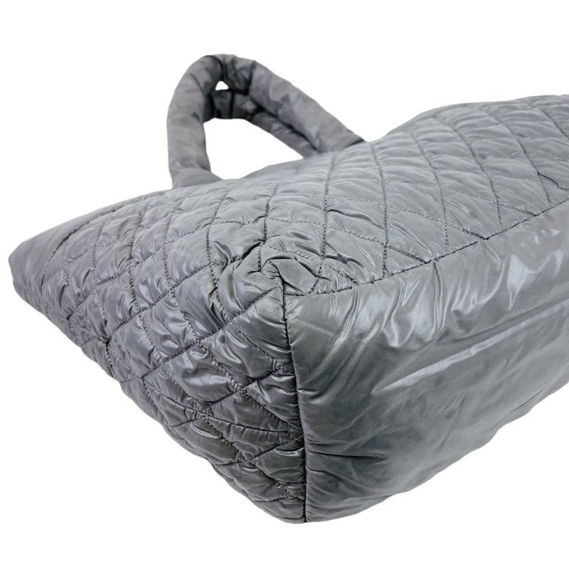 Large Cocoon Coco Quilted Nylon Grey SHW