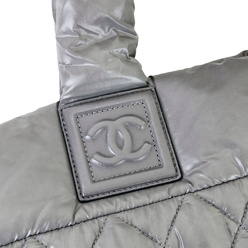 Large Cocoon Coco Quilted Nylon Grey SHW