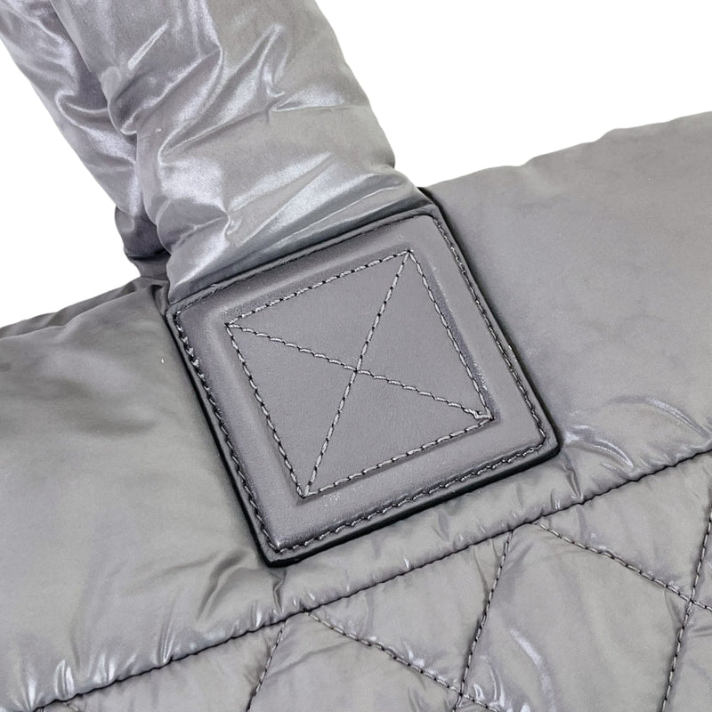 Large Cocoon Coco Quilted Nylon Grey SHW