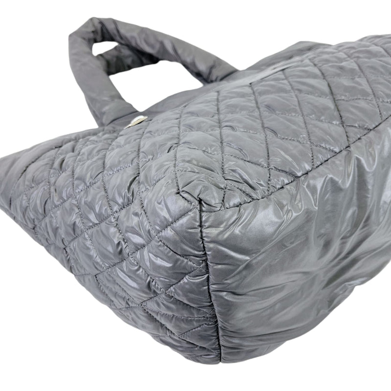 Large Cocoon Coco Quilted Nylon Grey SHW